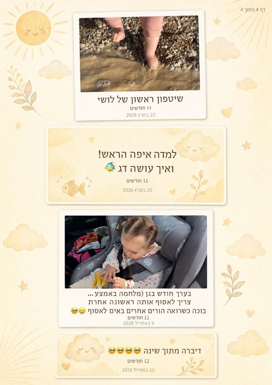 עמוד אמיתי מאלבום אבני הדרך של ליה